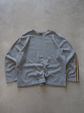 Vintage 00s Grey Nautica Fleece V-Neck Sweatshirt (2XL)