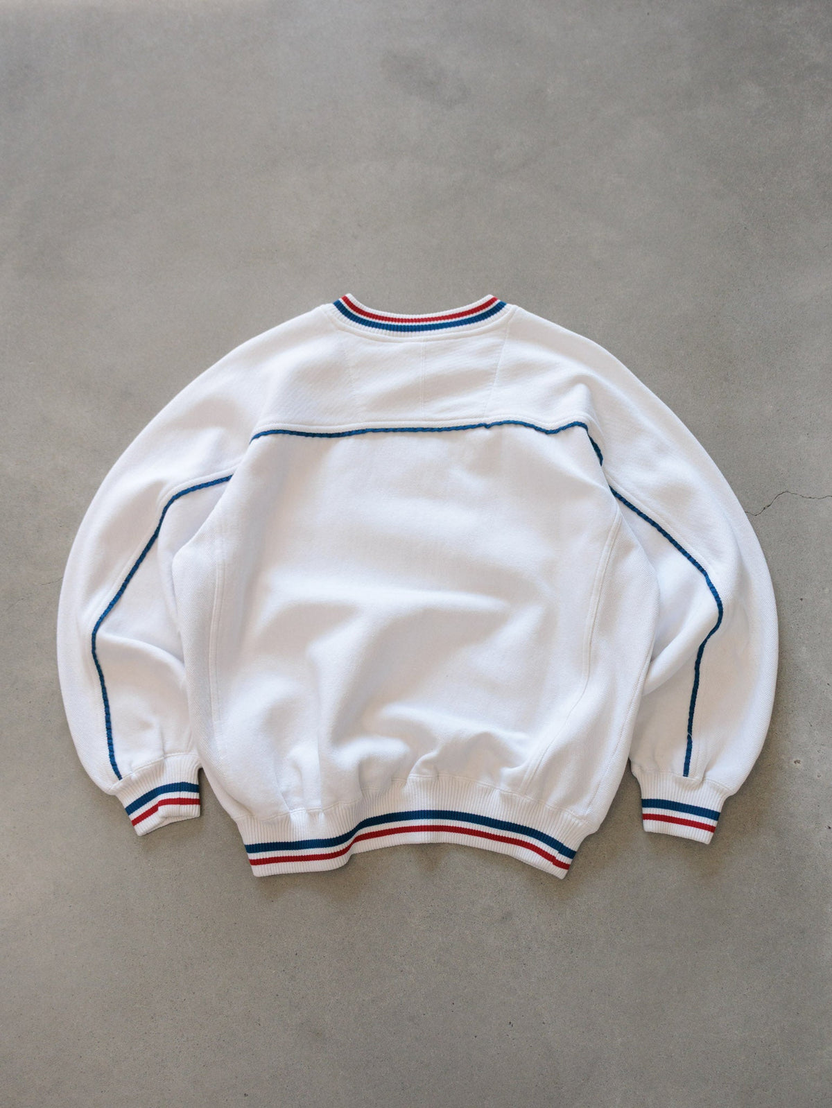 Vintage 90s White Lee Sport Chicago Cubs V-Neck Sweatshirt (M)
