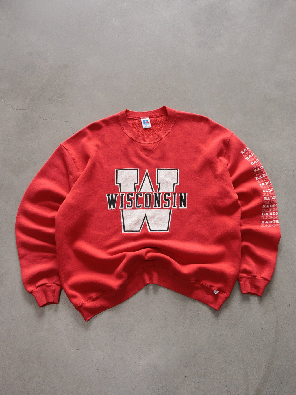 Vintage 90s Russell Athletic Wisconsin Badgers Sweatshirt (XL)