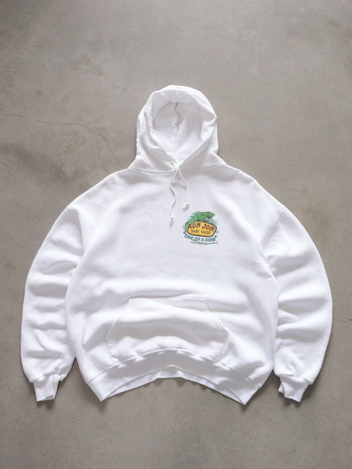Vintage Ron Jon Surf Shop Cocoa Beach Iguana Hoodie (XL)