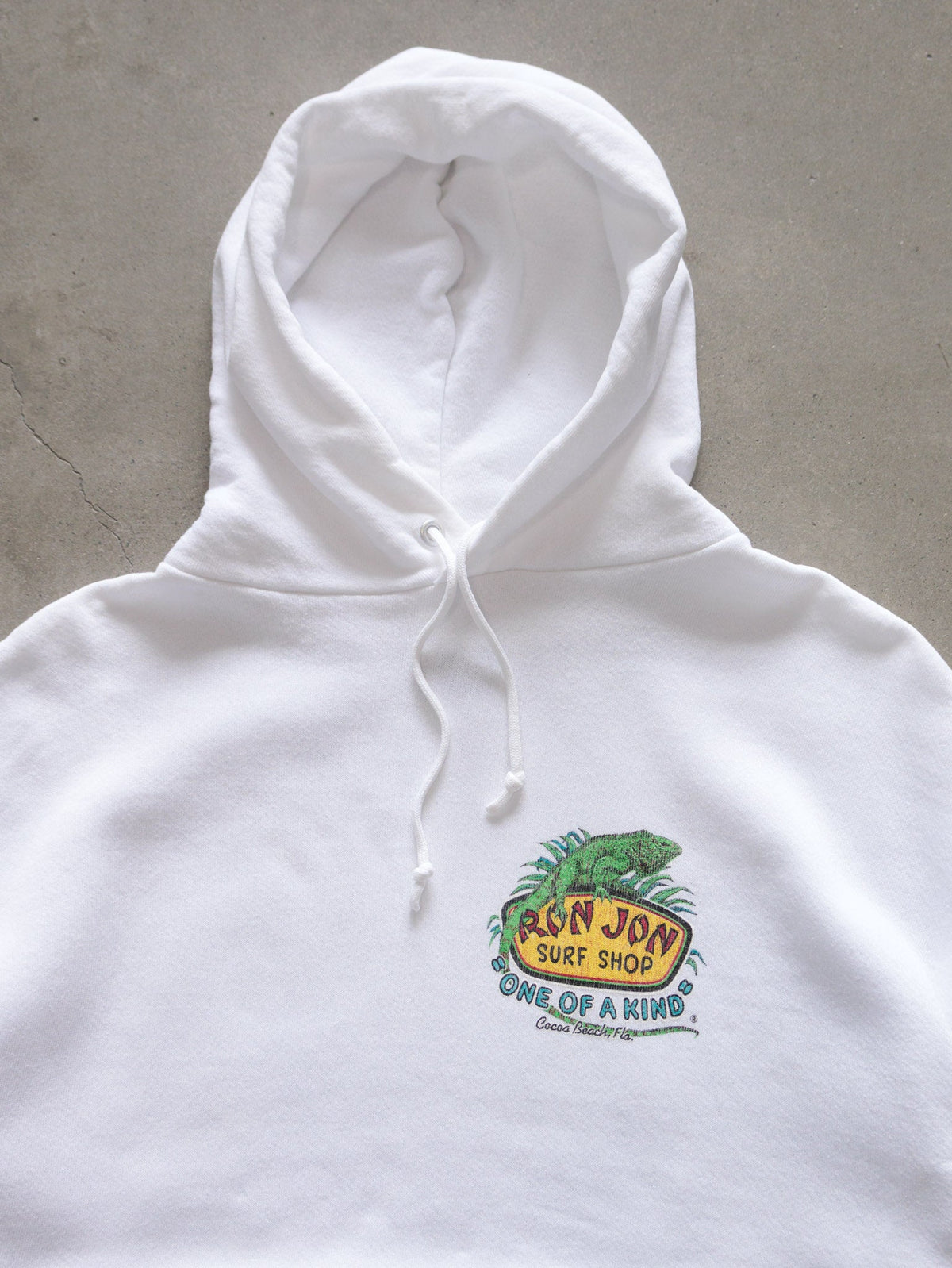 Vintage Ron Jon Surf Shop Cocoa Beach Iguana Hoodie (XL)