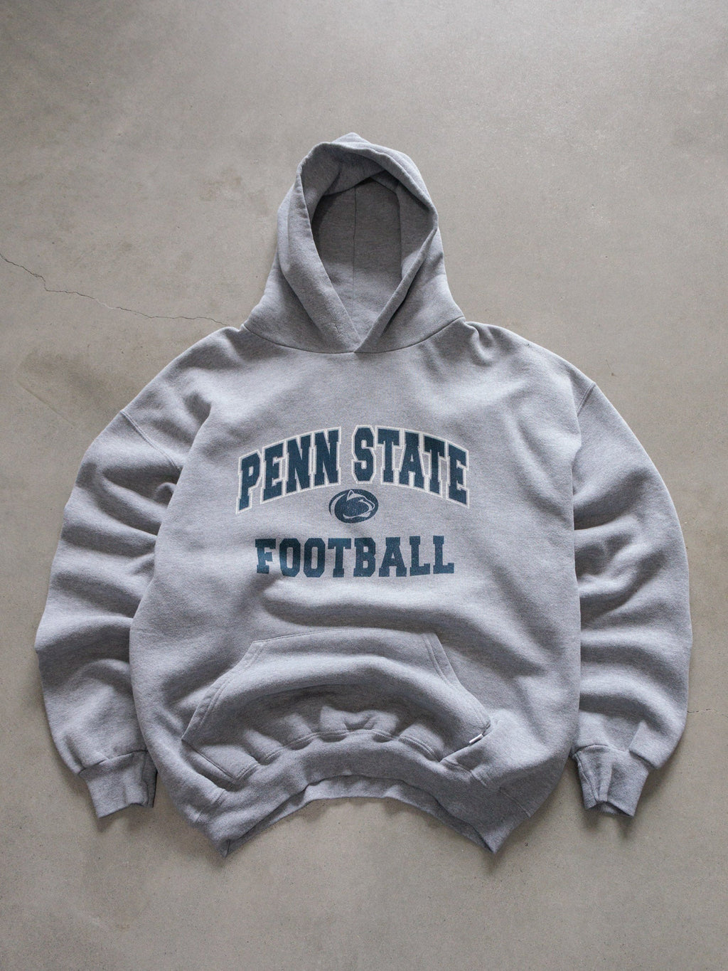 Vintage Grey Russell Athletic Penn State Football Hoodie (XL)