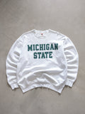 Vintage 90s Grey Michigan State Spartans Sweatshirt (XL)