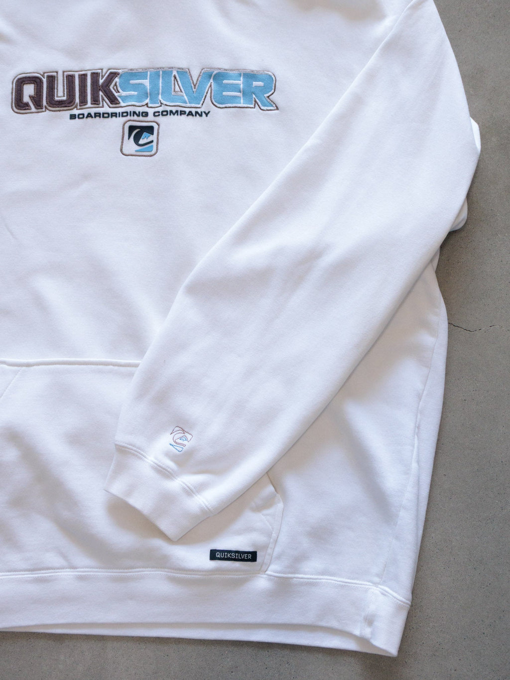Vintage 00s White Quiksilver Hoodie (L)