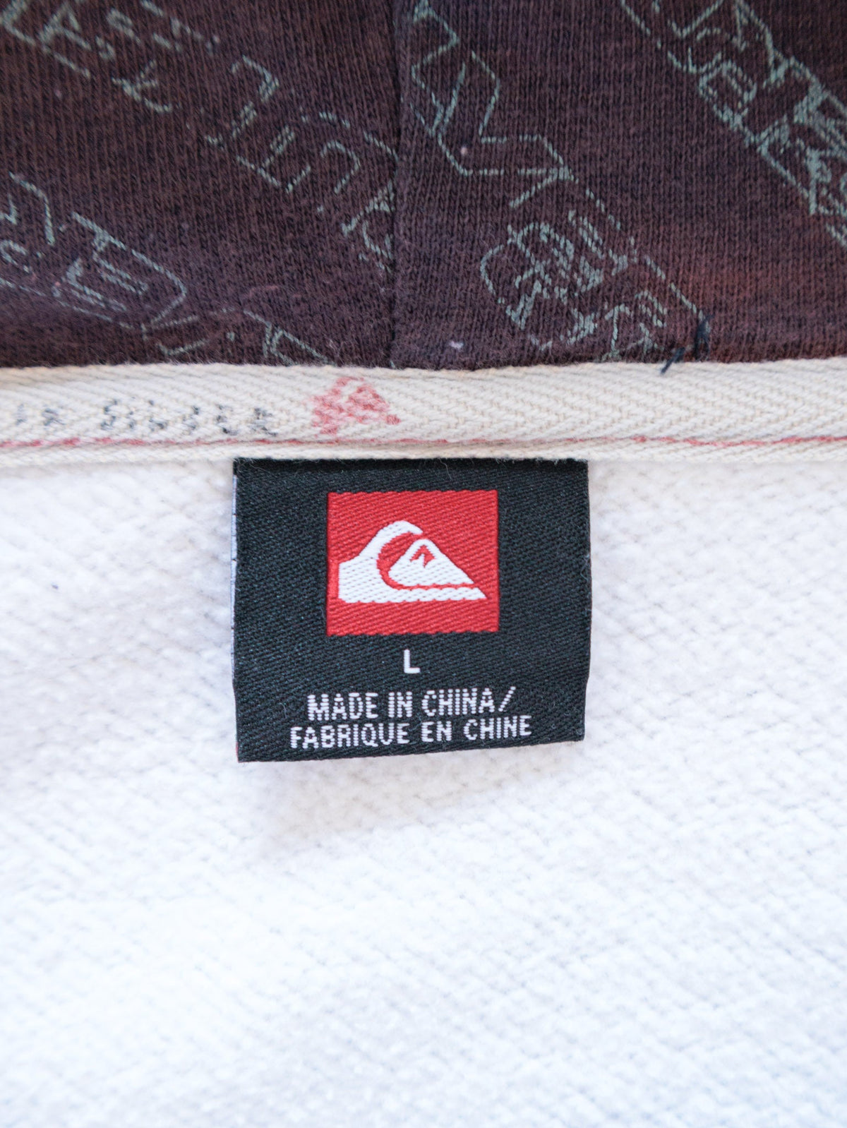 Vintage 00s White Quiksilver Hoodie (L)