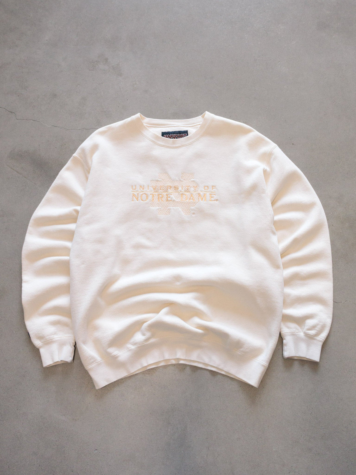 Vintage 90s Cream University of Notre Dame Sweatshirt (L)