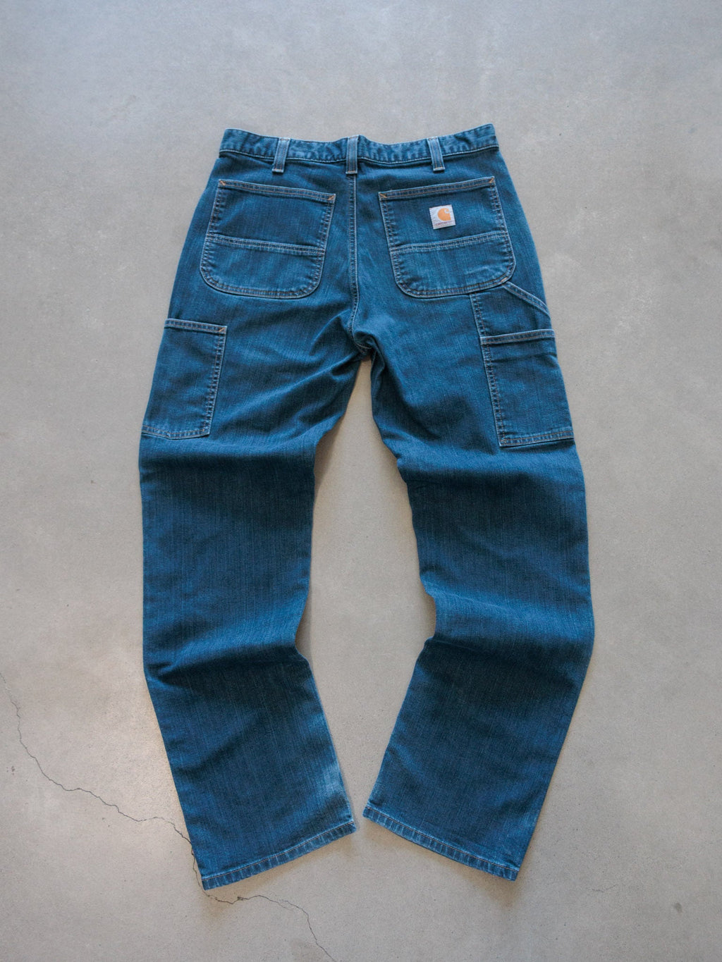 Blue Carhartt Double Knee Carpenter Jeans (W32)