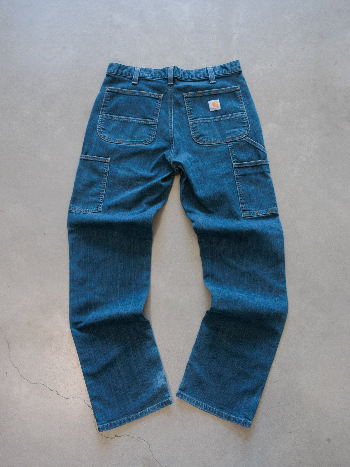 Blue Carhartt Double Knee Carpenter Jeans (W32)