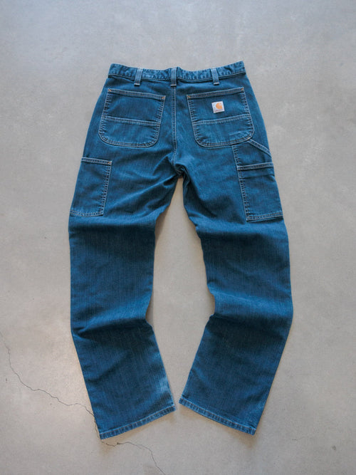 Blue Carhartt Double Knee Carpenter Jeans (W32)