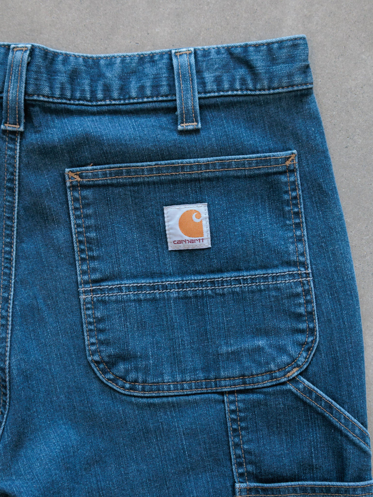 Blue Carhartt Double Knee Carpenter Jeans (W32)