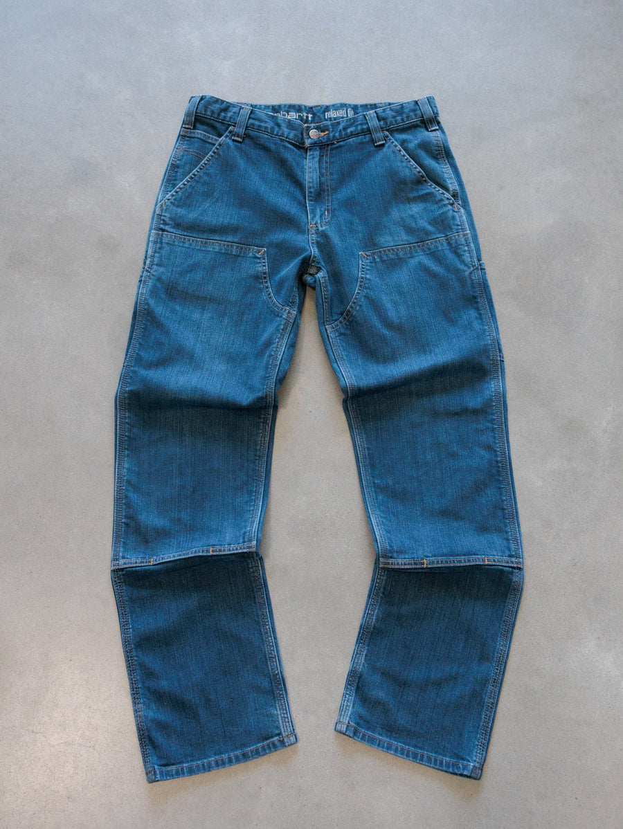 Blue Carhartt Double Knee Carpenter Jeans (W32)