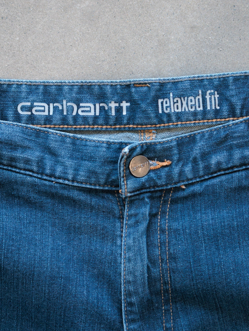 Blue Carhartt Double Knee Carpenter Jeans (W32)