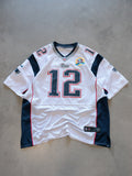 White Nike New England Patriots Brady Jersey (XL)