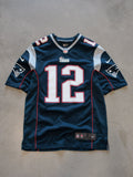 Vintage Navy Nike New England Patriots Brady Jersey (S)