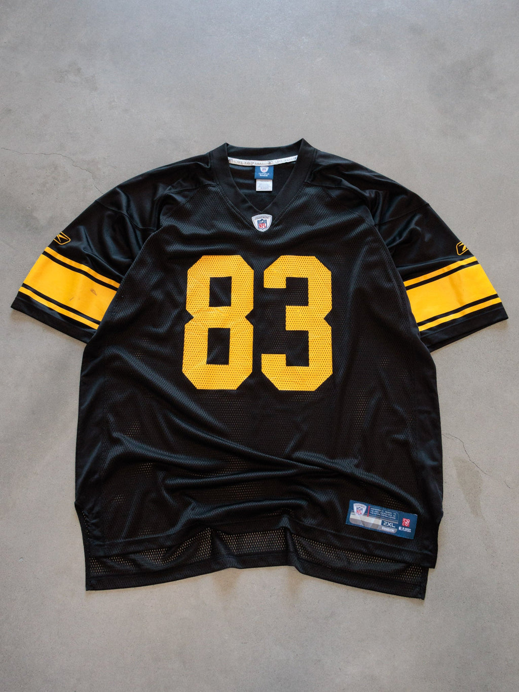 Vintage 00s Black Reebok Pittsburgh Steelers Miller Jersey (2XL)