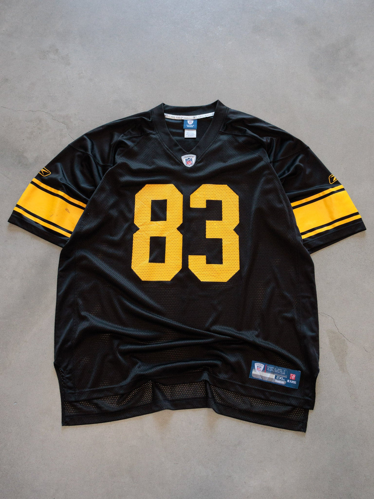 Vintage 00s Black Reebok Pittsburgh Steelers Miller Jersey (2XL)
