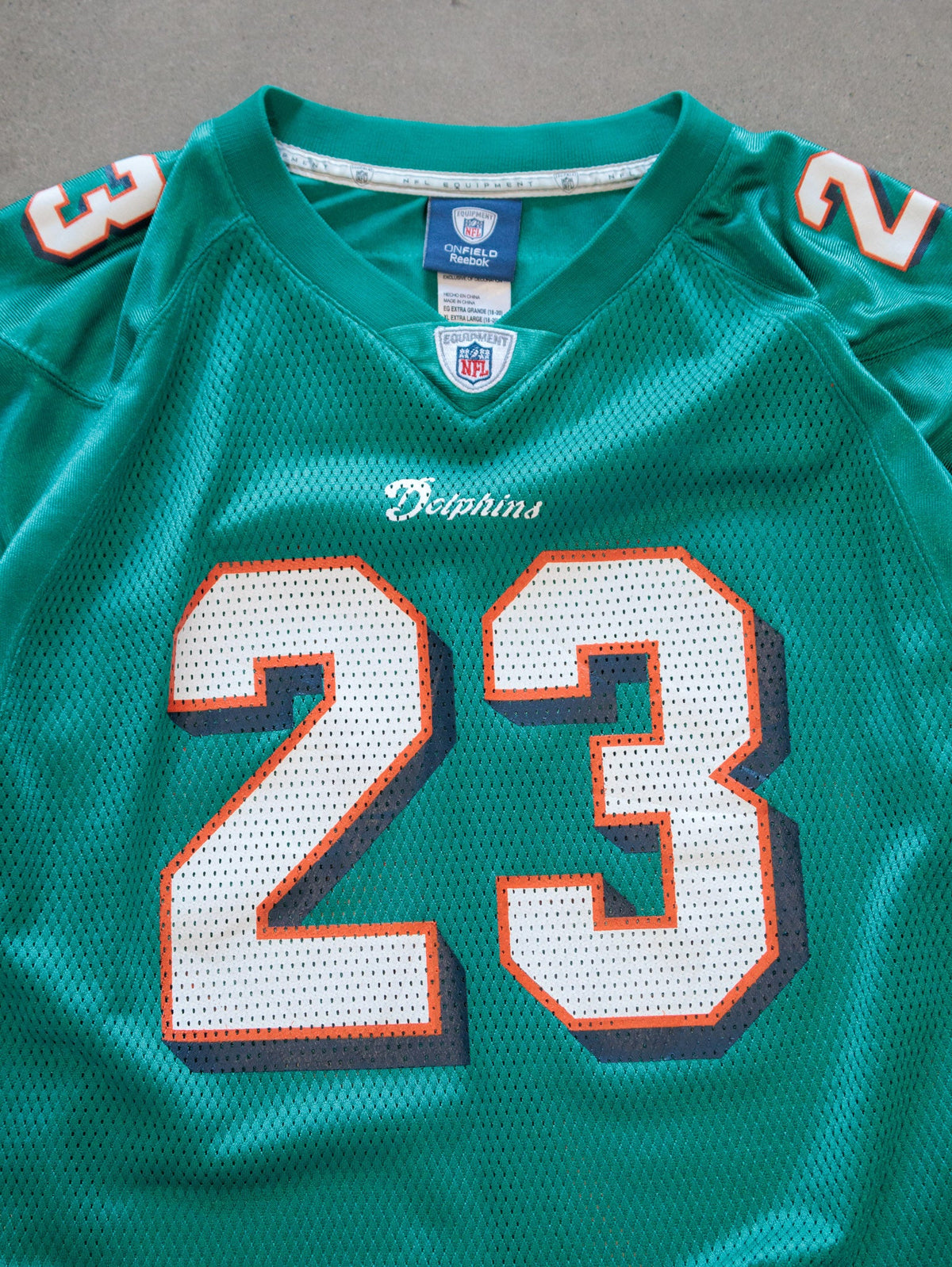Vintage 00s Green Reebok Miami Dolphins Brown Jersey (18-20Y)