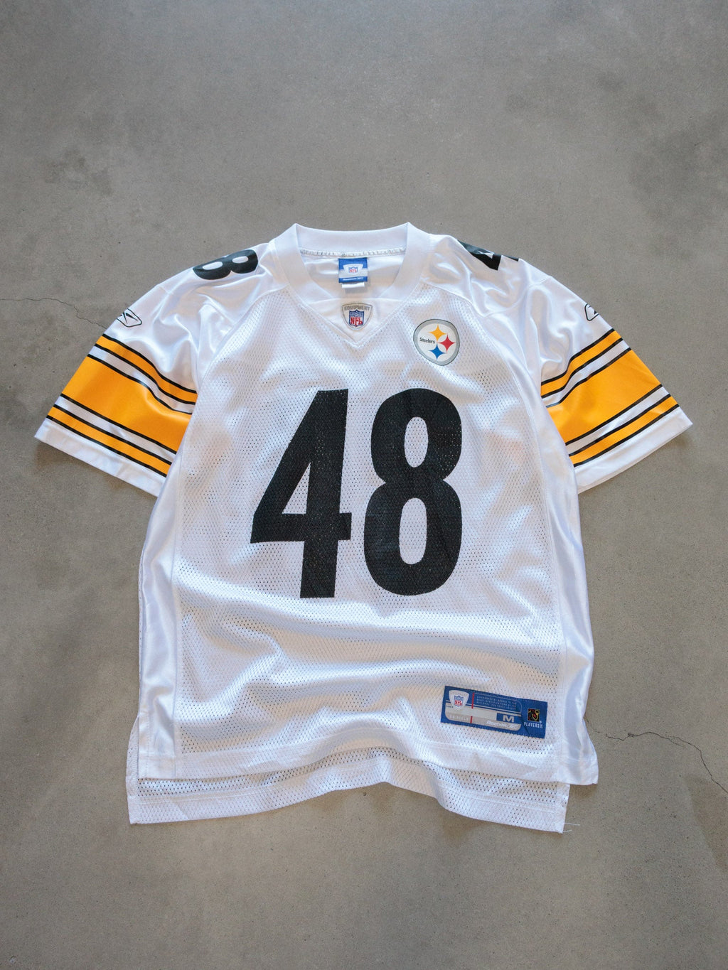 Vintage 00s White Reebok Pittsburgh Steelers Mac Jersey (M)