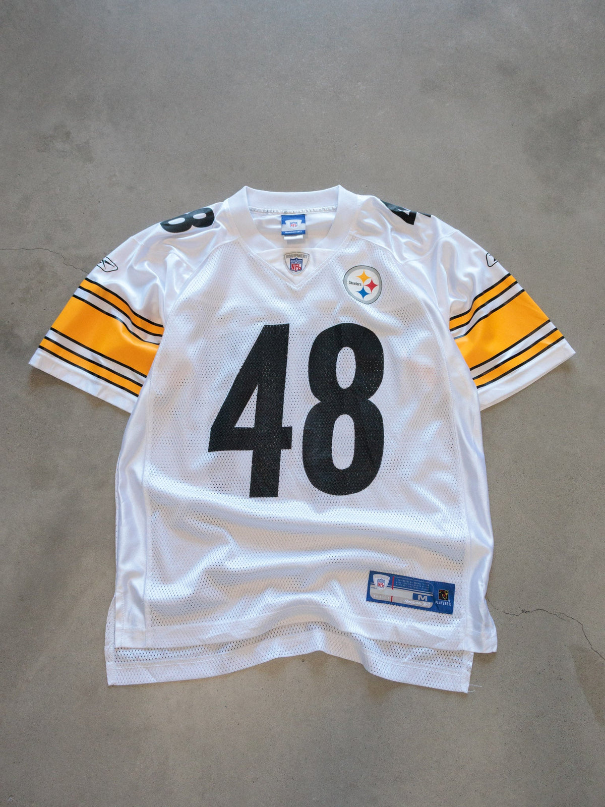 Vintage 00s White Reebok Pittsburgh Steelers Mac Jersey (M)