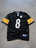 Vintage 00s Black Reebok Pittsburgh Steelers Maddox Jersey (M)