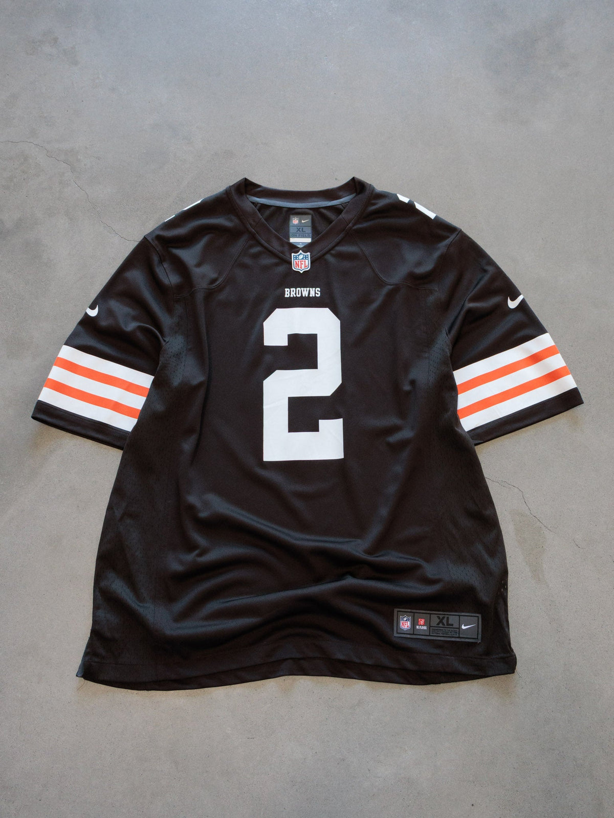 Vintage Brown Nike Cleveland Browns Manziel Jersey (XL)