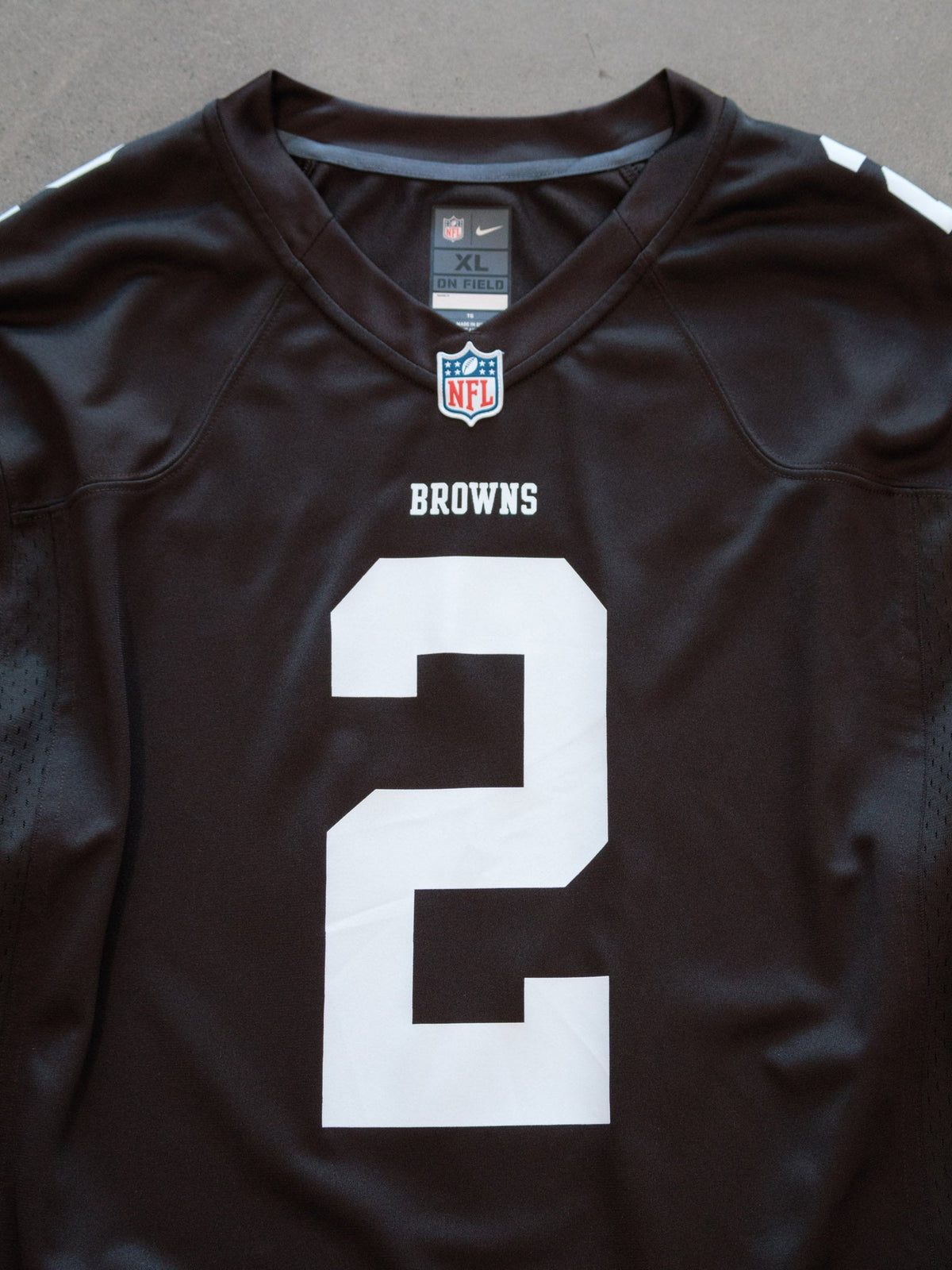 Vintage Brown Nike Cleveland Browns Manziel Jersey (XL)