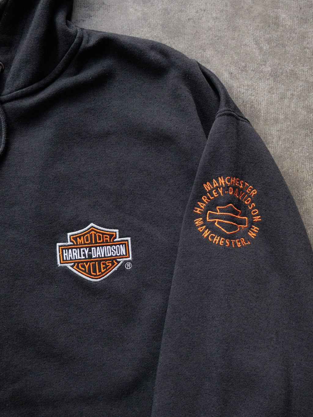 Vintage Harley-Davidson Manchester New Hampshire Full Zip Hoodie (2XL)