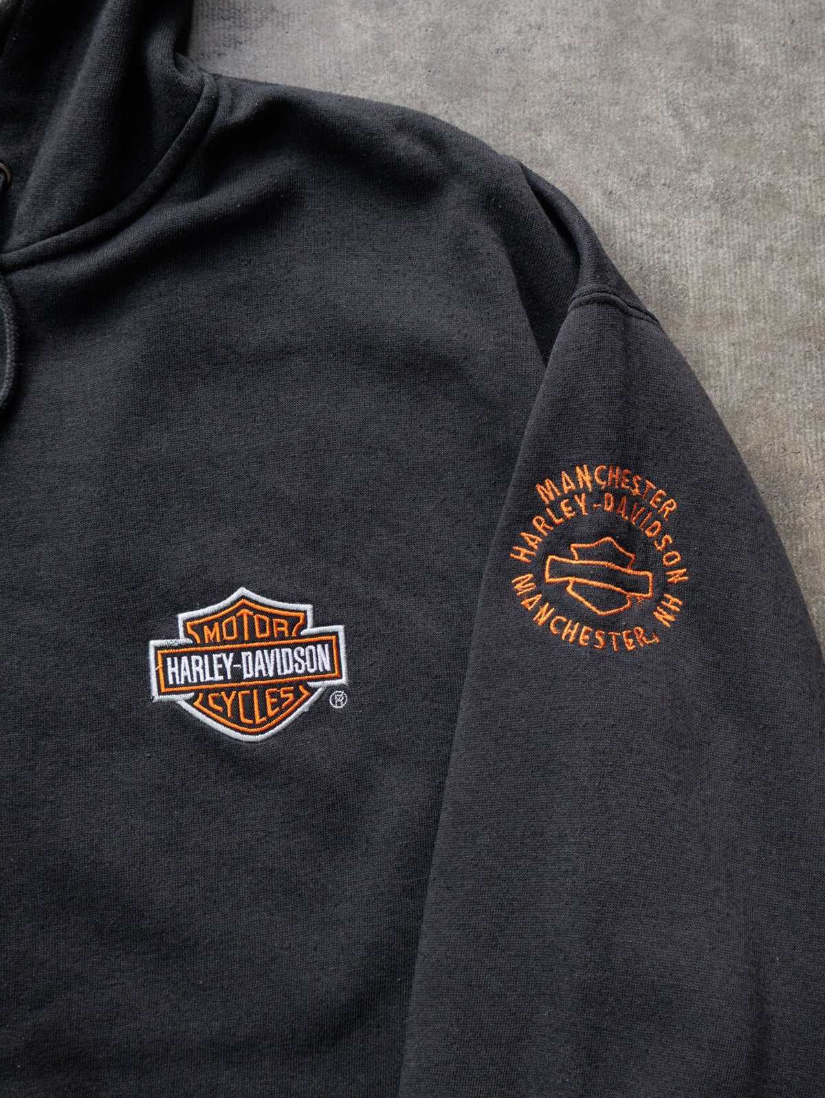Vintage Harley-Davidson Manchester New Hampshire Full Zip Hoodie (2XL)