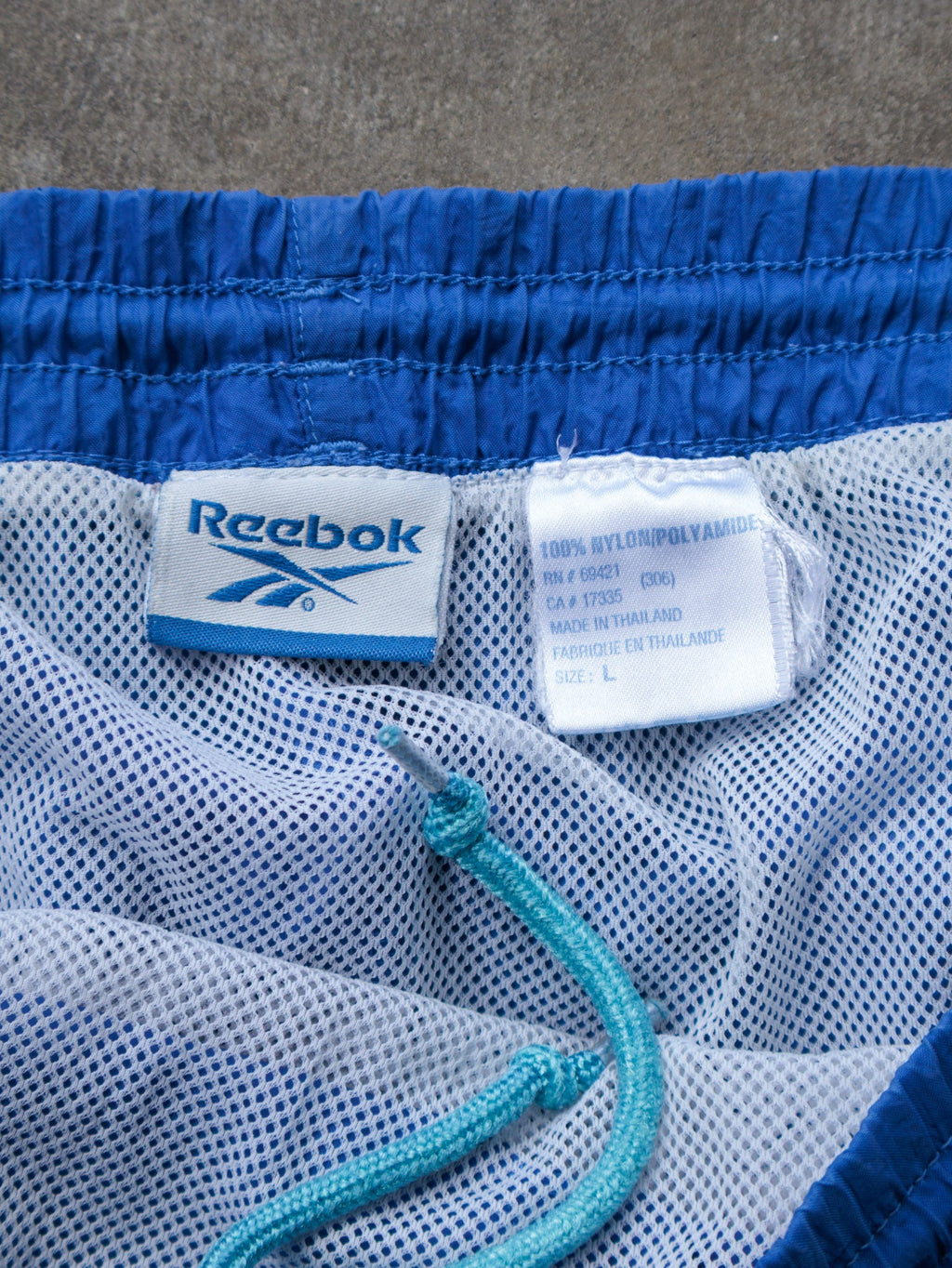 Vintage 00s Blue Reebok Swim Shorts (L)
