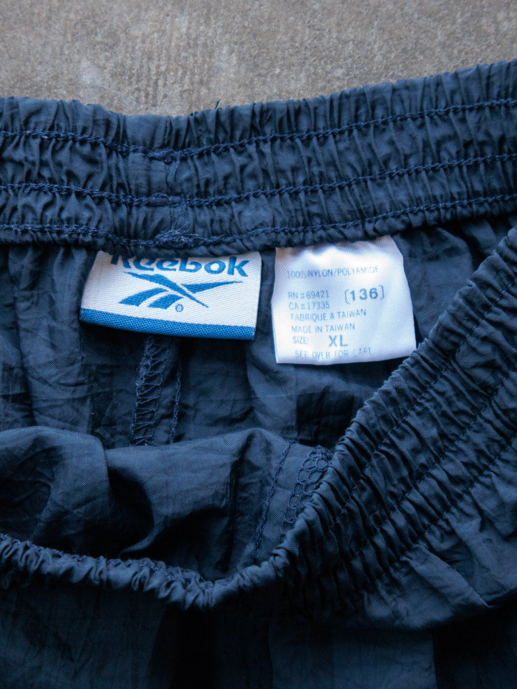 Vintage 90s Navy Reebok Swim Shorts (XL)