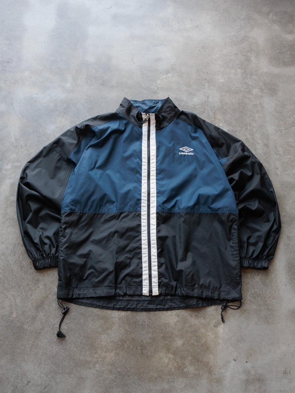 Vintage Black Umbro Colourblock Windbreaker (XL)