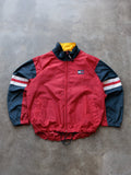 Vintage 90s Red Tommy Hilfiger Colourblock Windbreaker (XL)