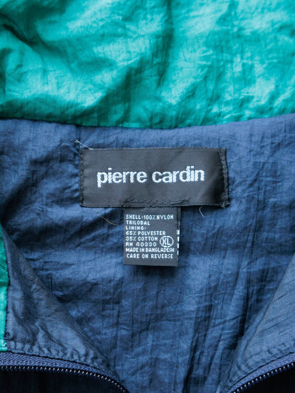 Vintage 90s Navy Pierre Cardin Colourblock Jacket (XL)