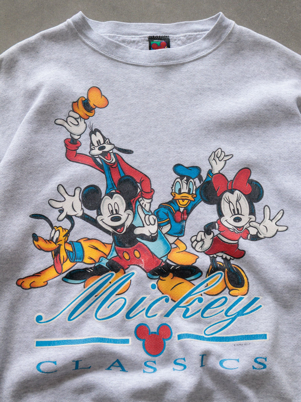 Vintage 90s Grey Disney Mickey Classics Sweatshirt (XL)
