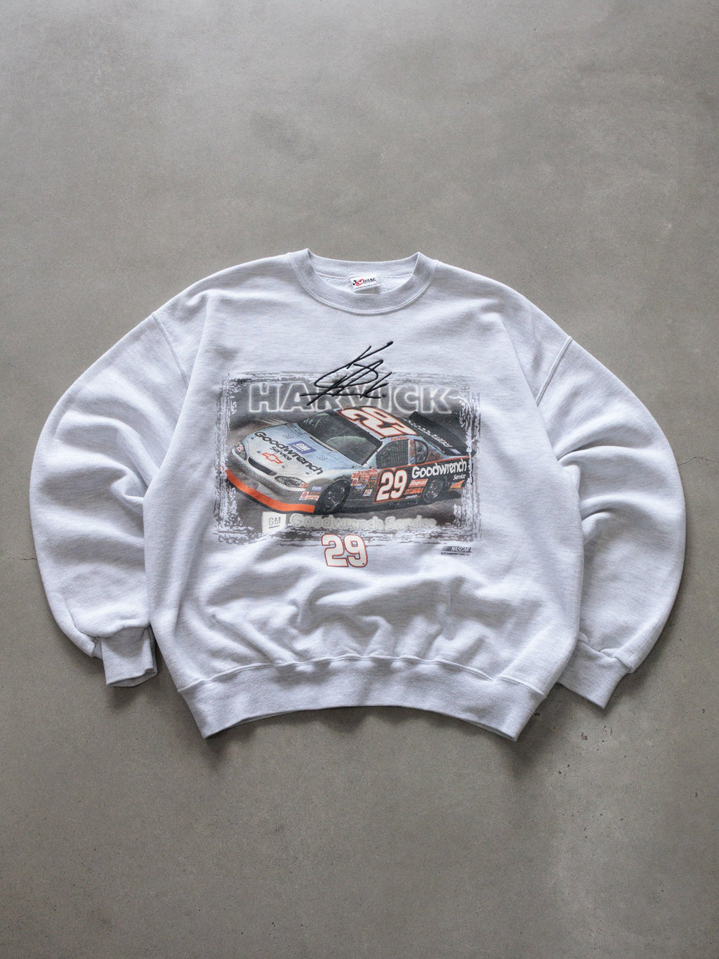 Vintage 00s Grey NASCAR Kevin Harvick Sweatshirt (L)