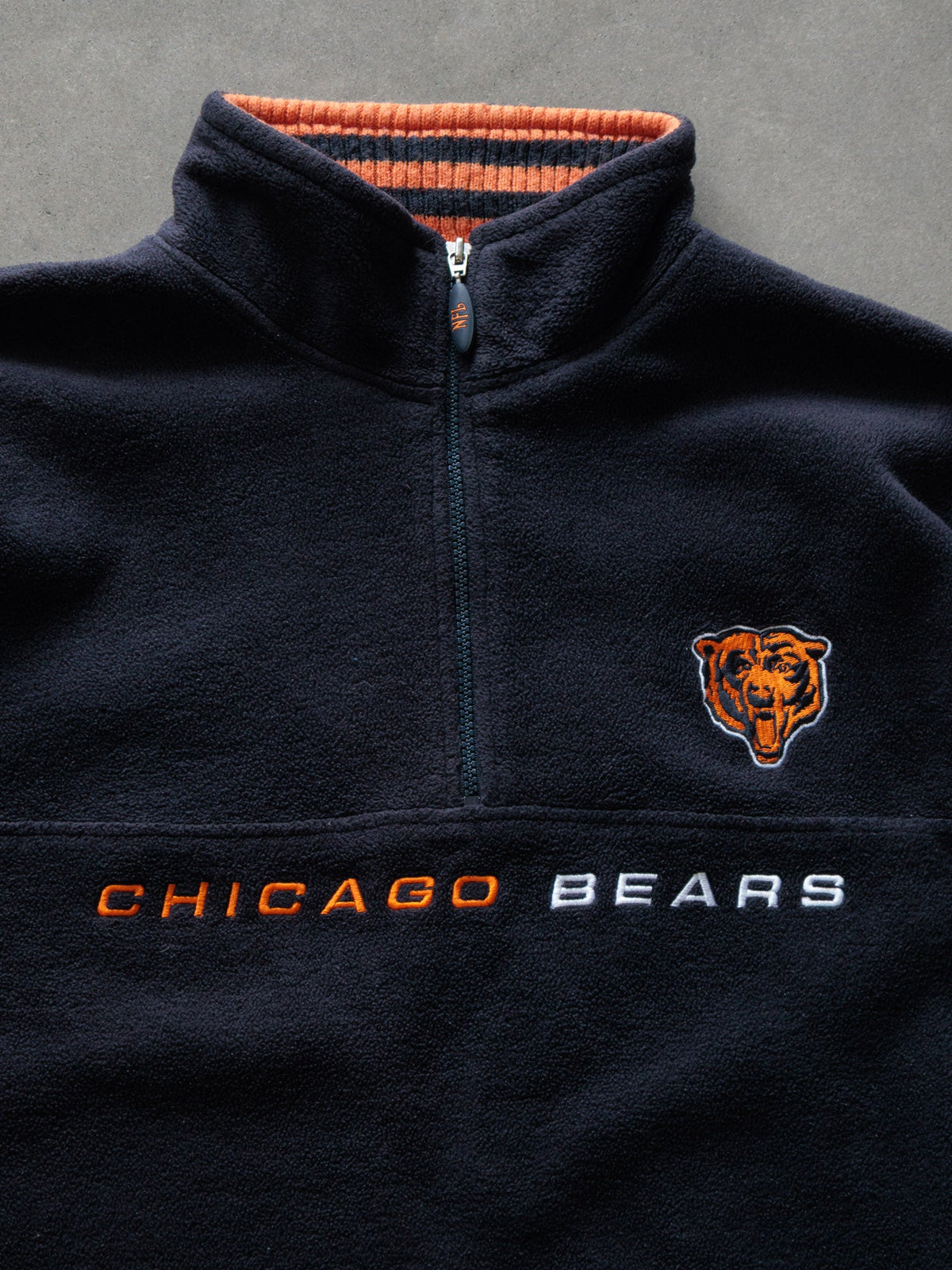 Vintage 00s Navy Chicago Bears Fleece Quarter Zip (2XL)