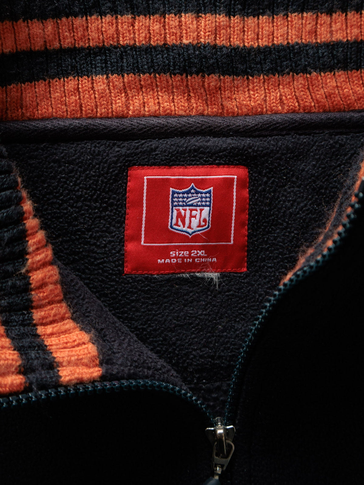 Vintage 00s Navy Chicago Bears Fleece Quarter Zip (2XL)