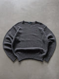 Vintage Grey Polo by Ralph Lauren Knit Sweater (XL)