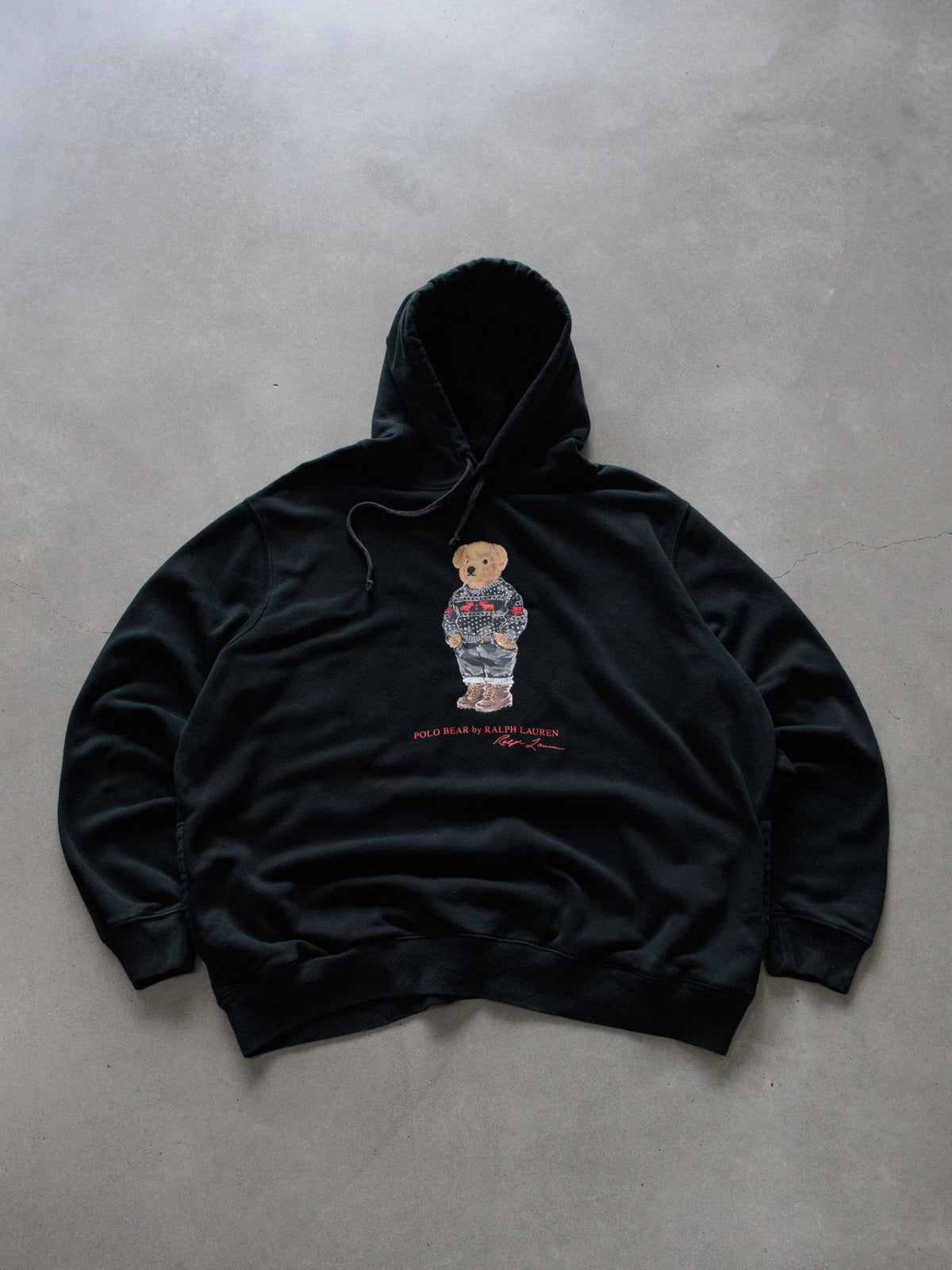 Black Polo Ralph Lauren Polo Bear Hoodie (XL)