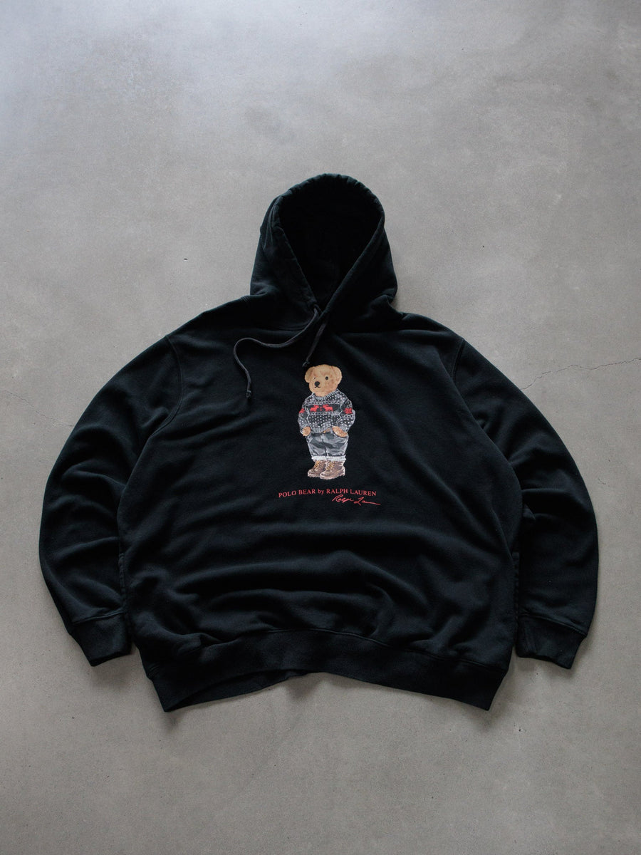 Black Polo Ralph Lauren Polo Bear Hoodie (XL)