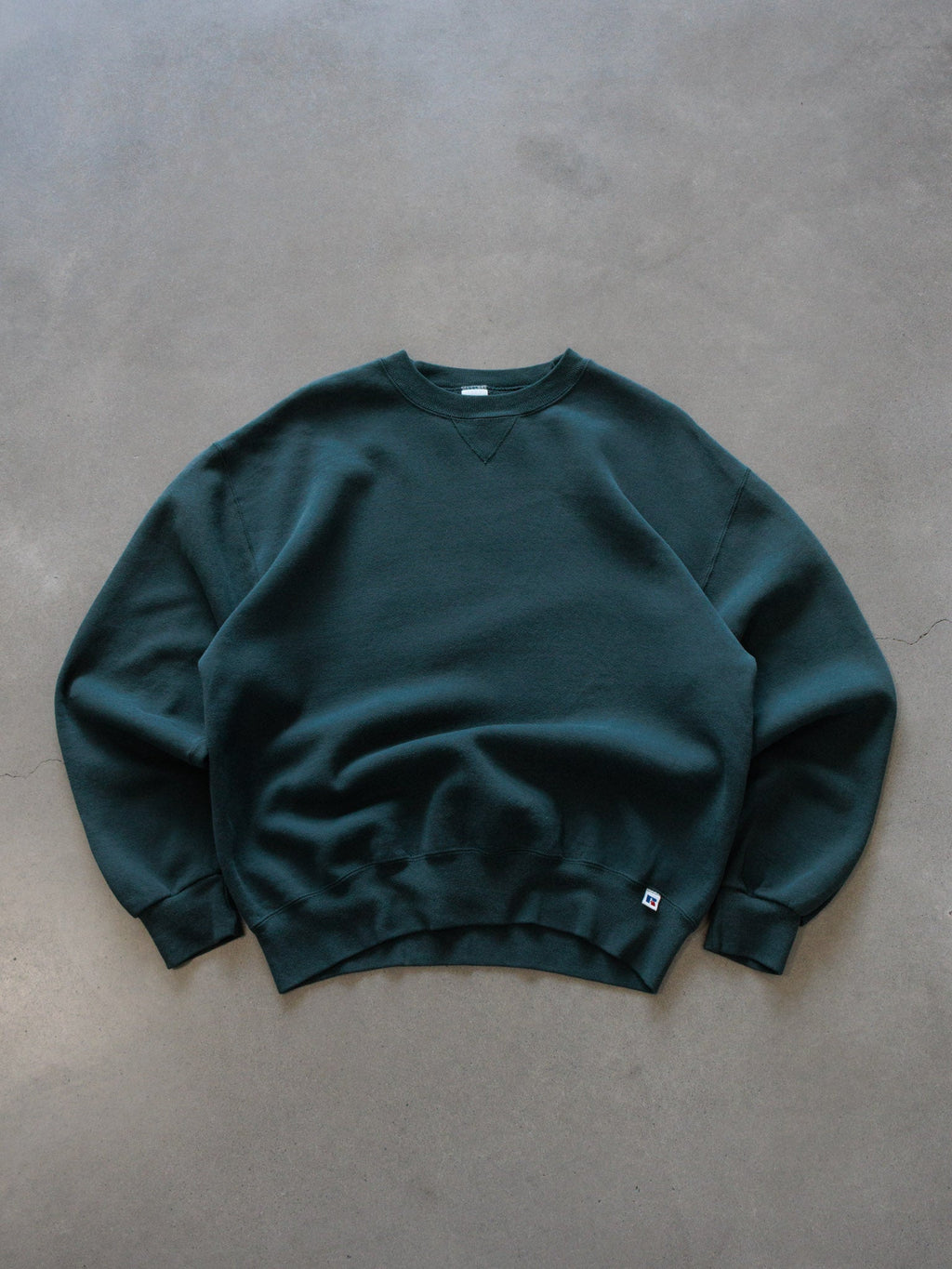 Vintage 90s Green Russell Athletic Sweatshirt (L)