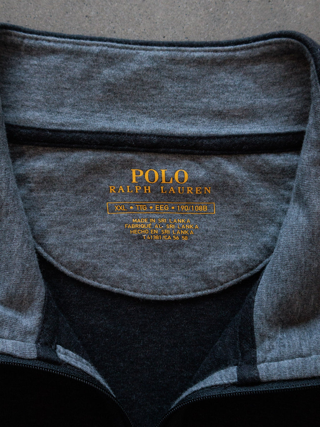 Black Polo Ralph Lauren Quarter Zip (2XL)