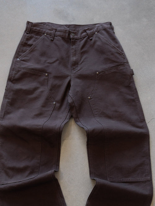 Brown Carhartt Double Knee Carpenter Pants (W32)