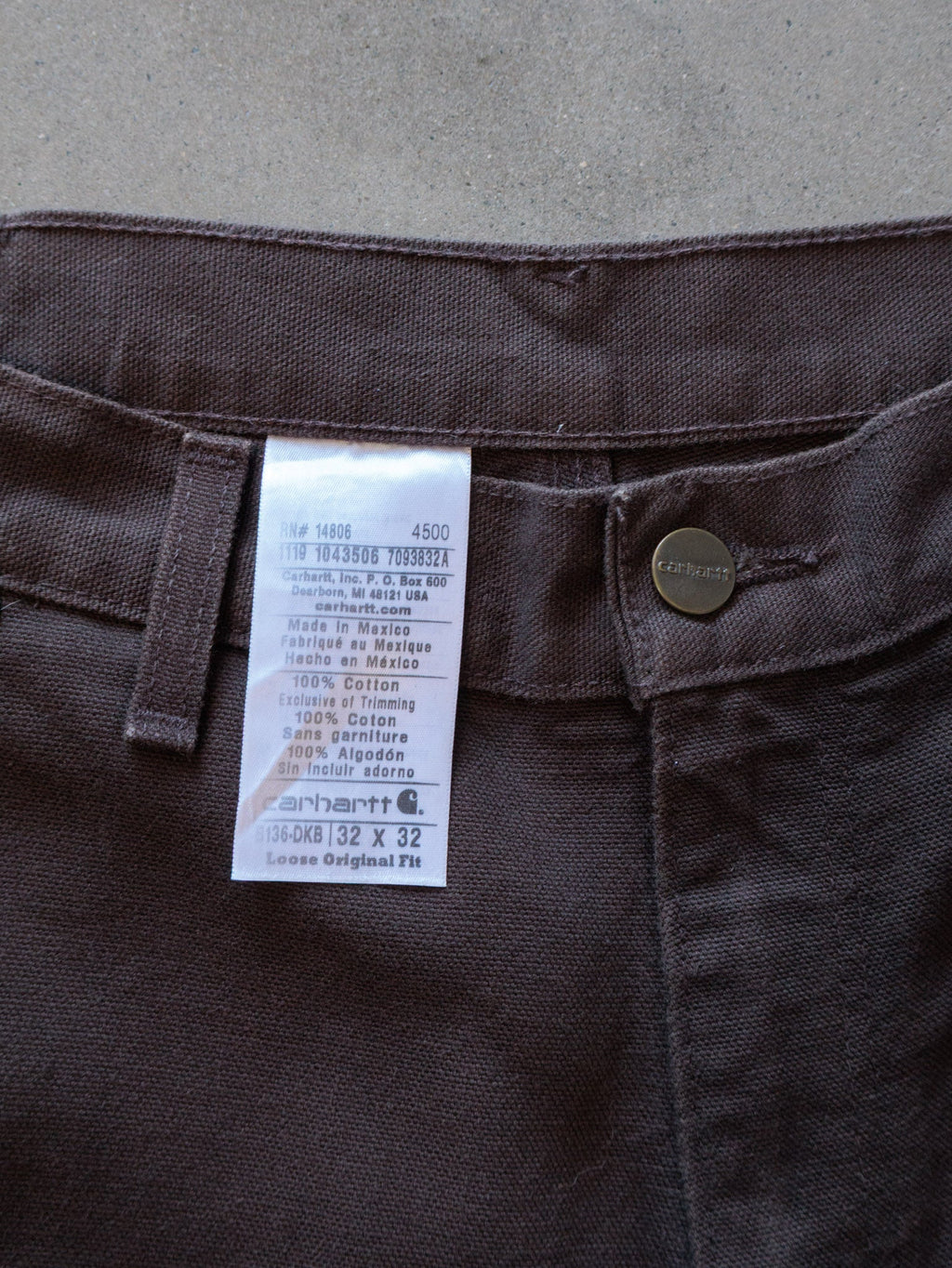 Brown Carhartt Double Knee Carpenter Pants (W32)