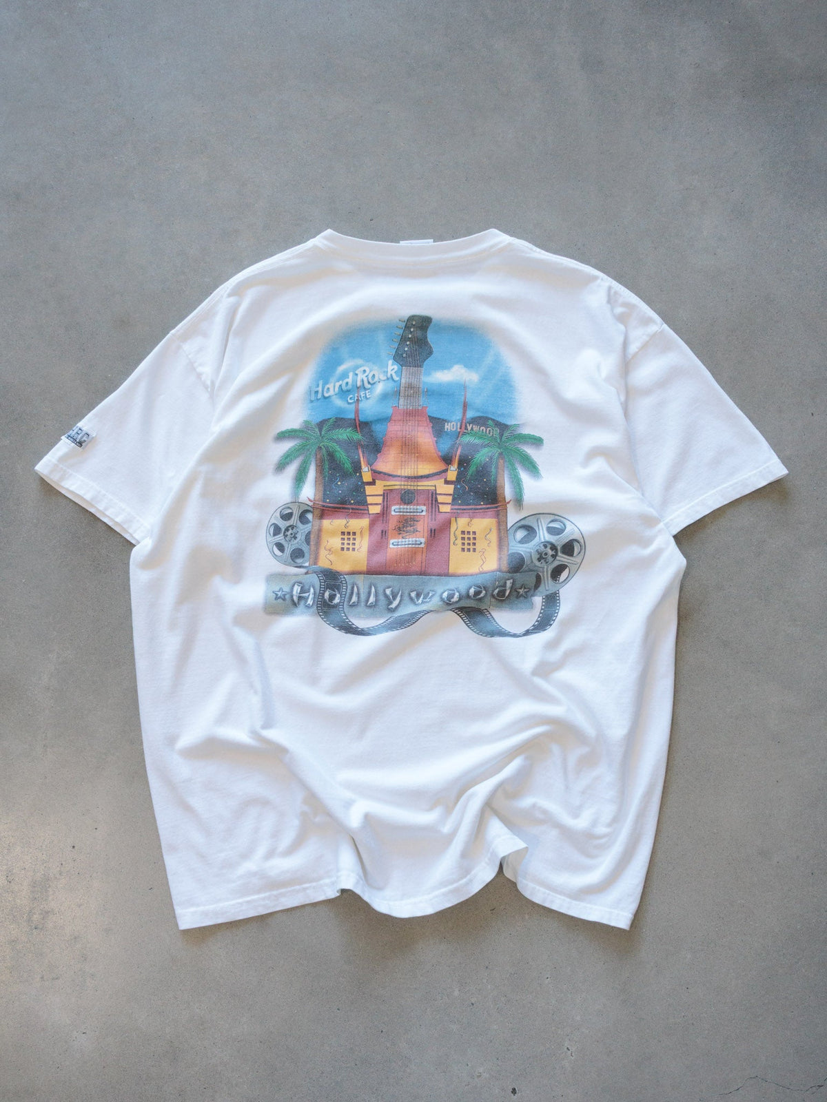 Vintage White Hard Rock Cafe Hollywood Tee (M)