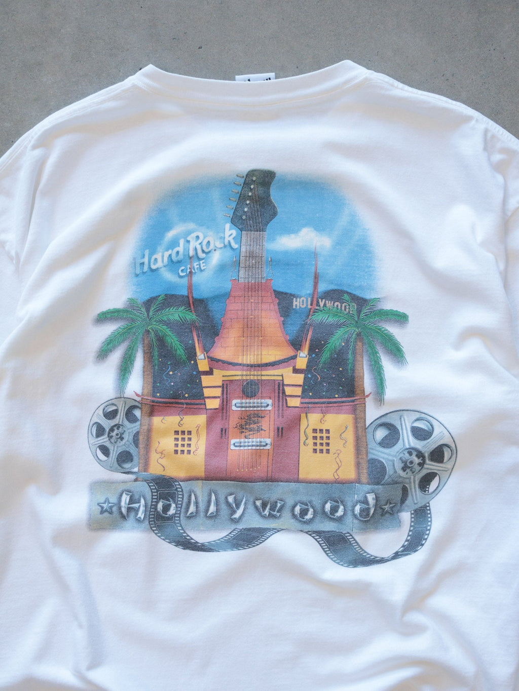 Vintage White Hard Rock Cafe Hollywood Tee (M)