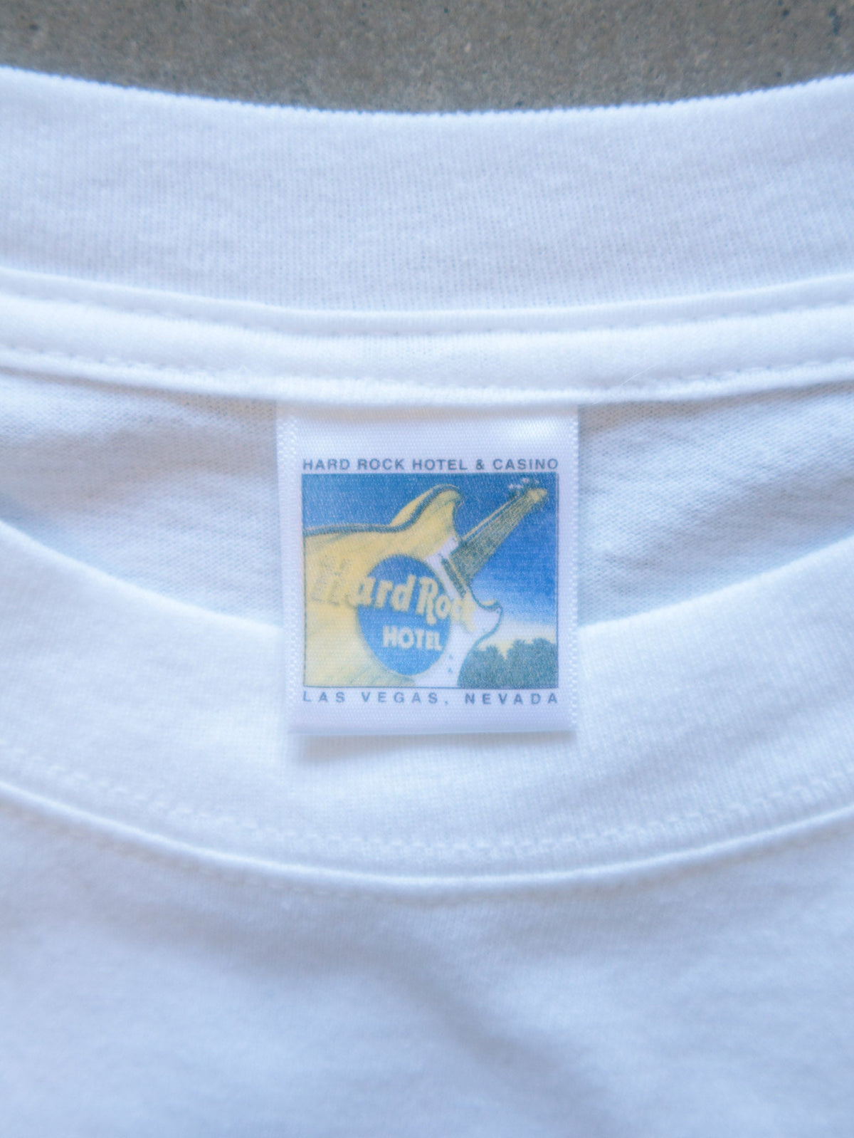 Vintage White Hard Rock Hotel Las Vegas Tee (L)