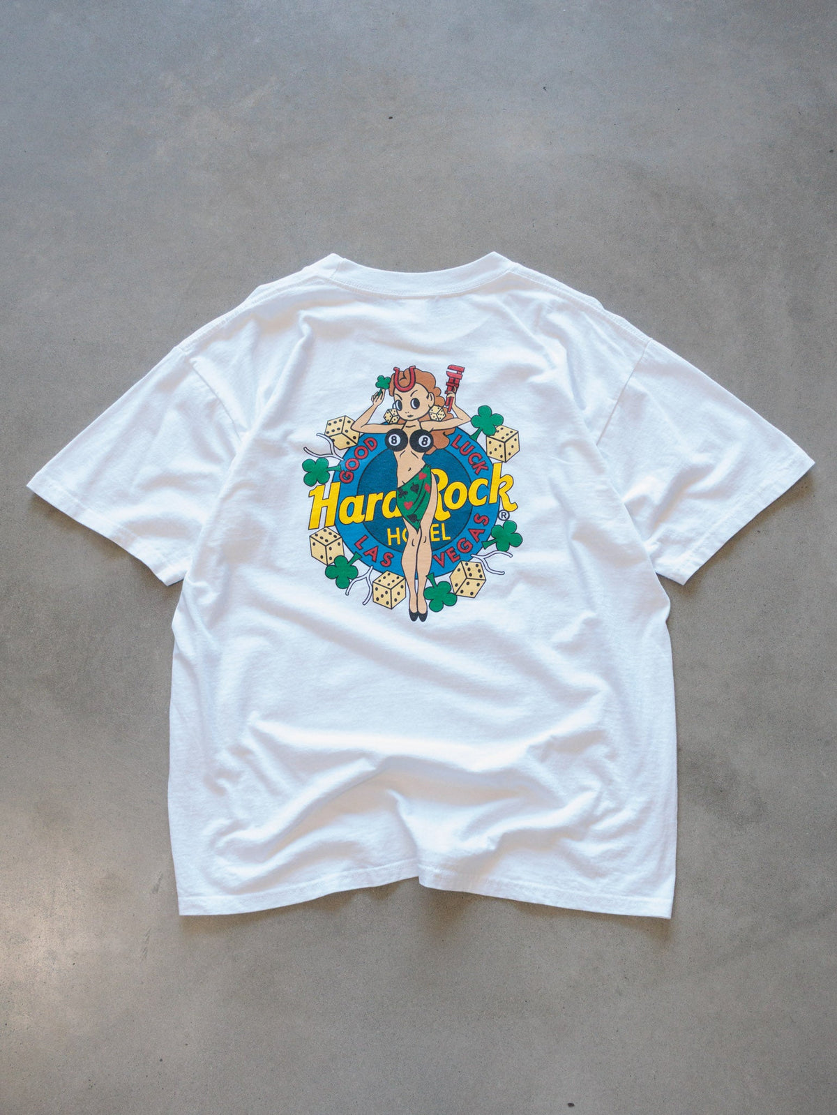 Vintage White Hard Rock Hotel Las Vegas Tee (L)