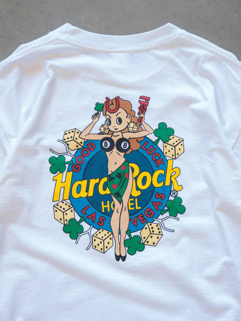 Vintage White Hard Rock Hotel Las Vegas Tee (L)