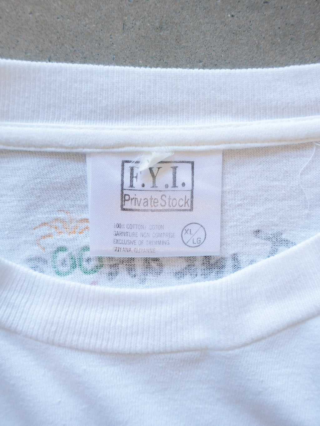 Vintage 90s White Barbados Get Up Stand Up Slogan Tee (XL)